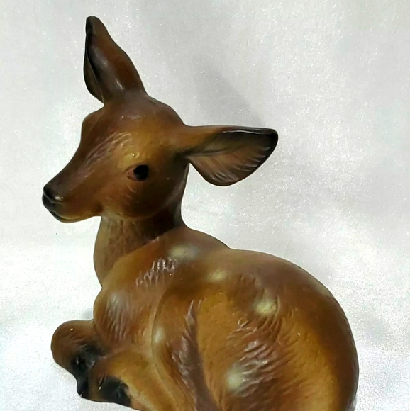 Deer Fawn Ceramic Decor Baby Forest Woodsy Nature Beautiful Animal Outside - Picture 2 of 9